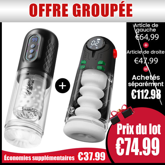 Super Double Surprise ! Masturbateur + Masturbateur Offre Combinée Limitée, économisez 37,99 € !