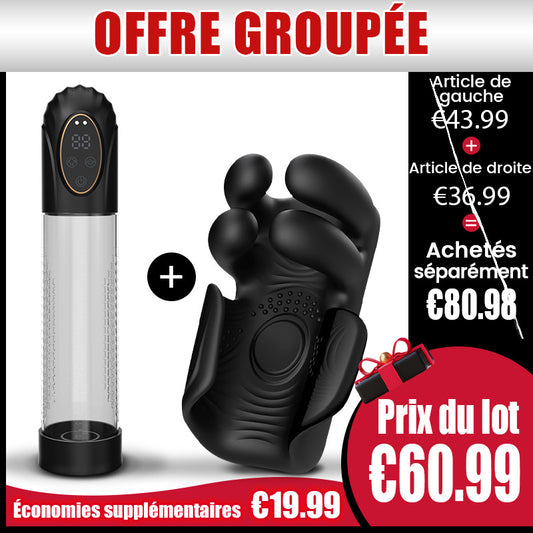 Super Double Surprise ! Agrandisseur + Entraîneur de Pénis Offre Combinée Limitée, économisez 19,99 € !