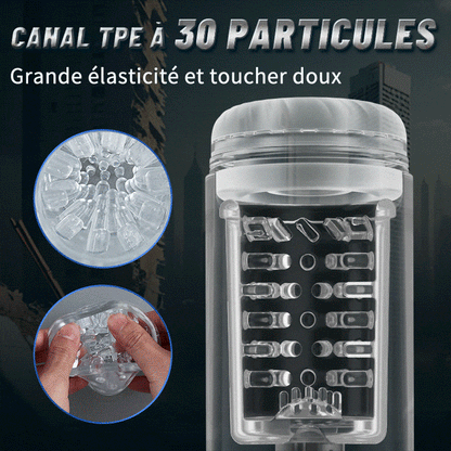 9 Masturbateur rotatif & poussant & aspirant Cup Mâle Hommes Jouets sexuels