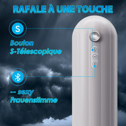 AcmeJoy Masturbateur masculin chauffant à va-et-vient réglable Bluetooth
