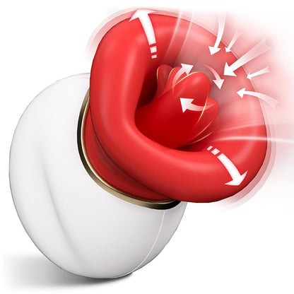 Vibromasseur Clitoridien Bouche et Langue 4 en 1 Lécher, Mordre, Aspirer et Vibrer