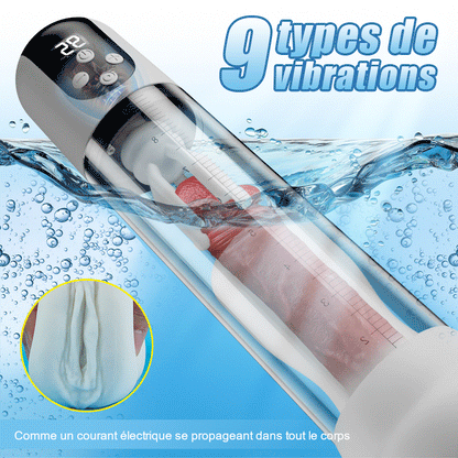 Wave - 5 Modes d'Aspiration 9 Modes de Vibration Aspiration par Vide Masseur de Gland Pompe à Pénis