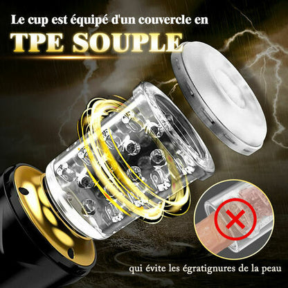 Masturbateur rotatif mains libres pour hommes