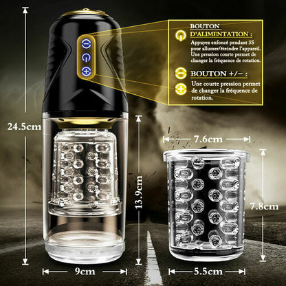 Masturbateur rotatif mains libres pour hommes