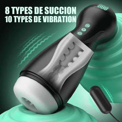 Evolution-8 Succion 10 Vibration One Touch Orgasm Digital Vacuum Masturbator