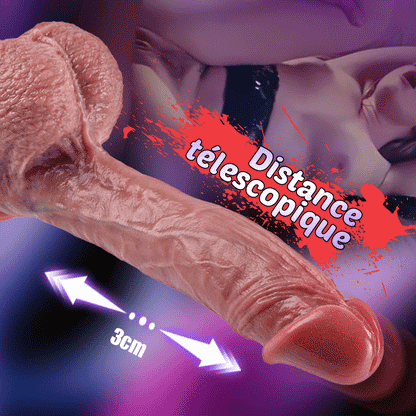 Gode réaliste en silicone de 24 cm avec vibrations et télécommande