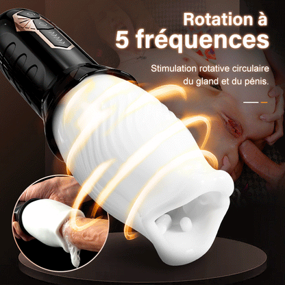 TORNADE 2 EN 1  Masturbateur Cup 5 Rotations +10 Vibrations Acmejoy