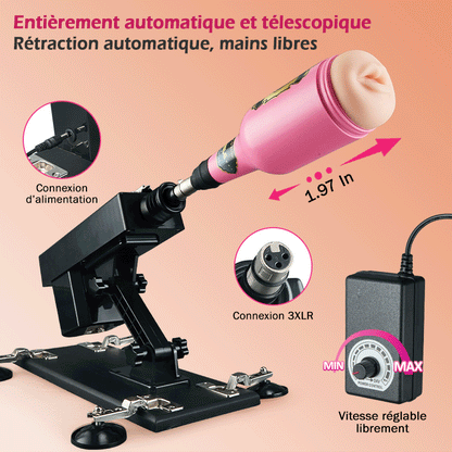 Azax - Plaisir ultime avec la machine sexuelle la mieux notée - 7 accessoires, poussée automatique, amour anal