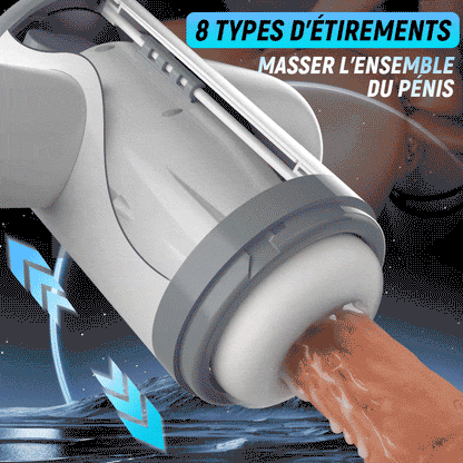 Marée-Autolubrifiant à 8 étirements et 8 succions Masturbateur masculin