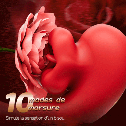 Little Rose - Vibromasseur féminin à 10 fréquences, vibration à 10 fréquences, matériau ultra-doux