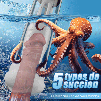 Wave - 5 Modes d'Aspiration 9 Modes de Vibration Aspiration par Vide Masseur de Gland Pompe à Pénis