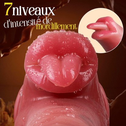 LickMax - Gode réaliste à bascule et à poussée chauffante de 26,5 cm de plus mis à niveau