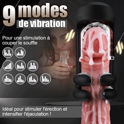Finger 2.0-9 Vibrations 9 Pincement des doigts 9 Rotation Masturbateur d'entraînement