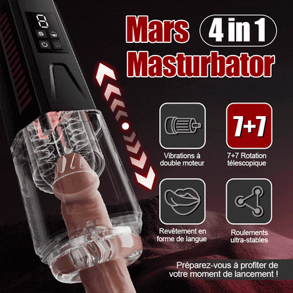 Mars - Oral Dominator 7Vibrantion 7Rotation 7Va-et-Viens Masturbateur 4 en 1 à double mote
