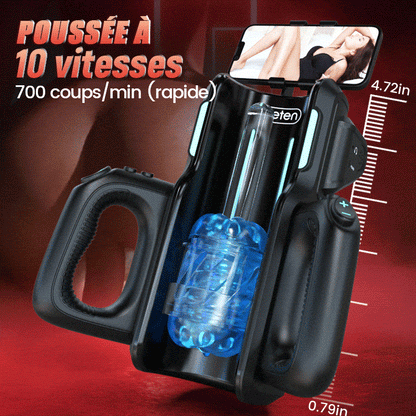 LETEN 10 Masturbateur à moteur à grande vitesse avec support pour téléphone