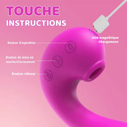 10 Vibrations 5 Battements Sucer Léchage Clitoridien et Vibrateur Point G