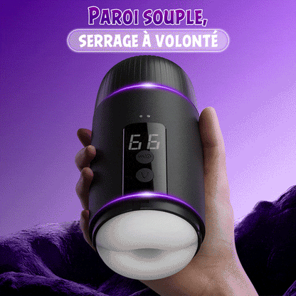 Selena - Masturbateur masculin 8 coups de langue et claques avec 2 moteurs de vibration et massage