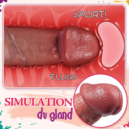 Gode réaliste en silicone de 9,8 pouces, jeu mains libres, stimulateur anal réaliste du point G