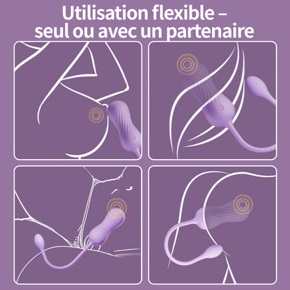 Elf — Vibrateur à Stimulation 360° avec Vibration et Rotation à 9 Fréquences