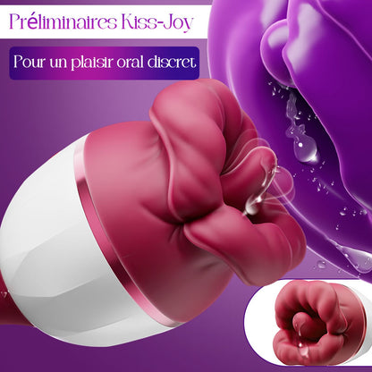Elowen - Grande bouche avec léchage par la langue pour la stimulation du clitoris et des tétons, vibromasseur à va-et-vient pour le point G.