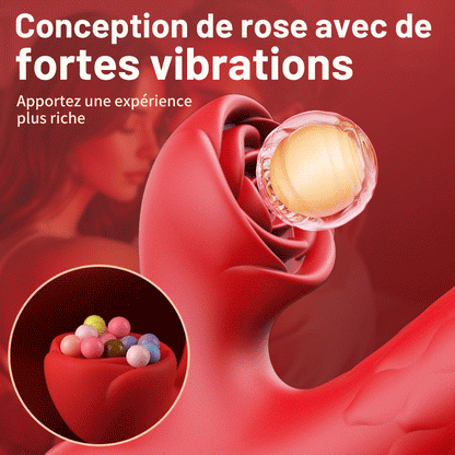 Acmejoy - 7 vibratrice G-Pot stimule avec le clitoris rose qui appuie