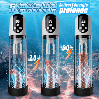 Wave - 5 Modes d'Aspiration 9 Modes de Vibration Aspiration par Vide Masseur de Gland Pompe à Pénis