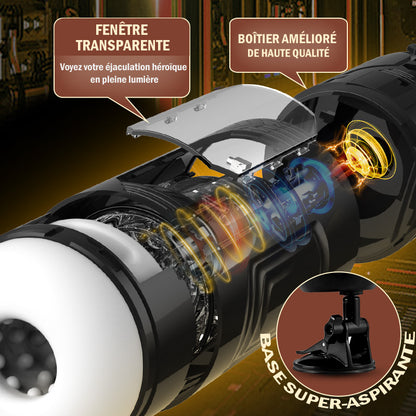 Asia 7 Rotation Télescopique Vibration Masturbation Masculine Tasse De Masturbation