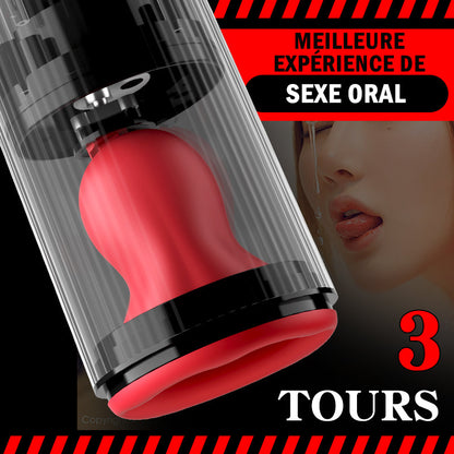 Cyclone Thruster Vibrateurs péniens avec vibration rotative et fonction d'aspirationd'aspiration