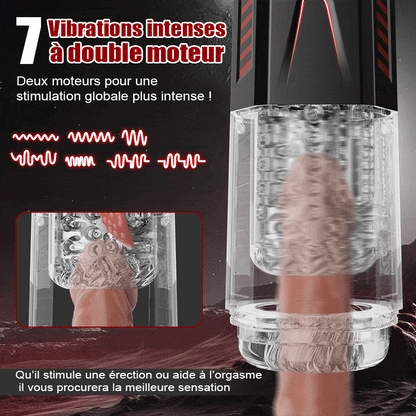 Mars - Oral Dominator 7Vibrantion 7Rotation 7Va-et-Viens Masturbateur 4 en 1 à double mote