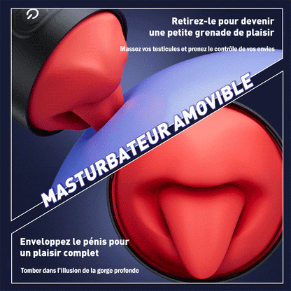 Masturbateur Oralsex-Banshee 4 en 1，Détachable，9Rotation 9Vibration，IPX7