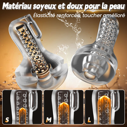Gasvortex - Modes de succion et de vibration à 7 fréquences, coque rotative et torsadable, masturbateur masculin