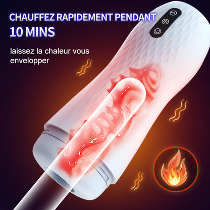 Fantasy - Masturbateur chauffant à 5 fréquences d'aspiration et 10 fréquences de vibration