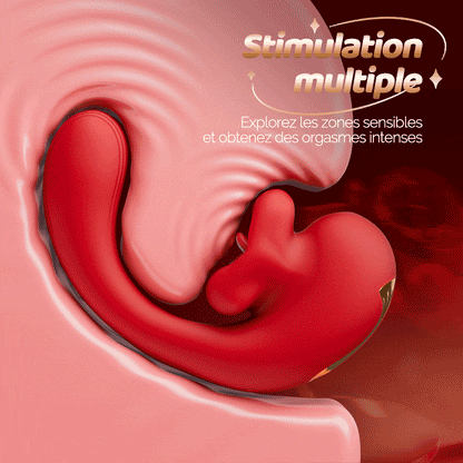 Little Rose - Vibromasseur féminin à 10 fréquences, vibration à 10 fréquences, matériau ultra-doux