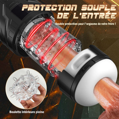 Asia 7 Rotation Télescopique Vibration Masturbation Masculine Tasse De Masturbation