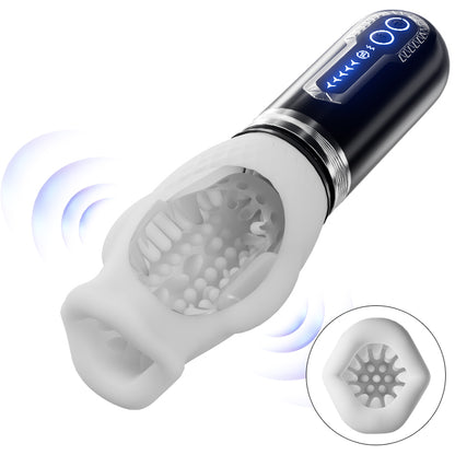 Tornado 3.0 - Masturbateur à double moteur sexe oral 7 vibrations 5 rétractions 5 rotations