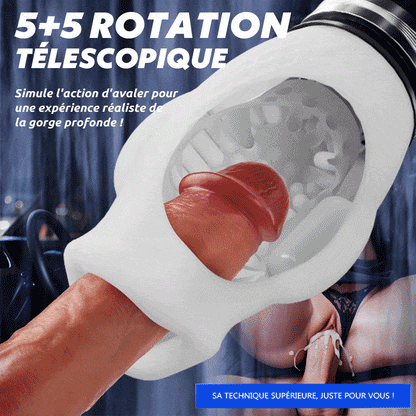 Tornado 3.0 - Masturbateur à double moteur sexe oral 7 vibrations 5 rétractions 5 rotations