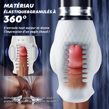 Tornado 3.0 - Masturbateur à double moteur sexe oral 7 vibrations 5 rétractions 5 rotations
