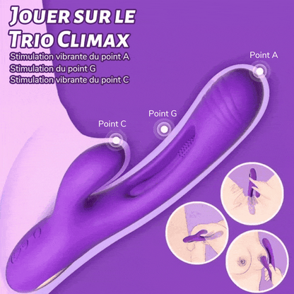 Vibrateur 3 en 1 pour le point G et le point A pour le massage clitoridien