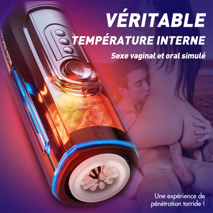 【+Lube gratuit!】Leten-X9 IV Masturbateur masculin rétractable, chauffant et audible