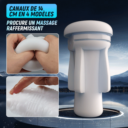 Marée-Autolubrifiant à 8 étirements et 8 succions Masturbateur masculin