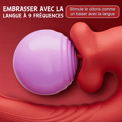 Petit Ange - 9 fréquences mordent, vibrent, frappent, stimulent le clitoris, le vagin et l'anus simultanément