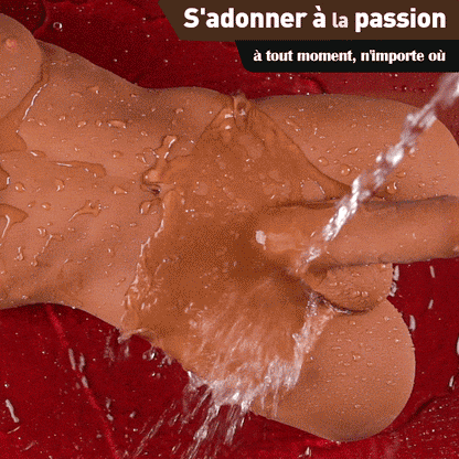 Lauren - Fesses réalistes avec gode et testicules, trou serré, couleur blé, jouet sexuel unisexe