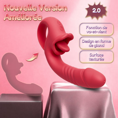 Posy – Vibrateur clitoridien amélioré 2.0 avec fonction de léchage et stimulation du point G pour couples