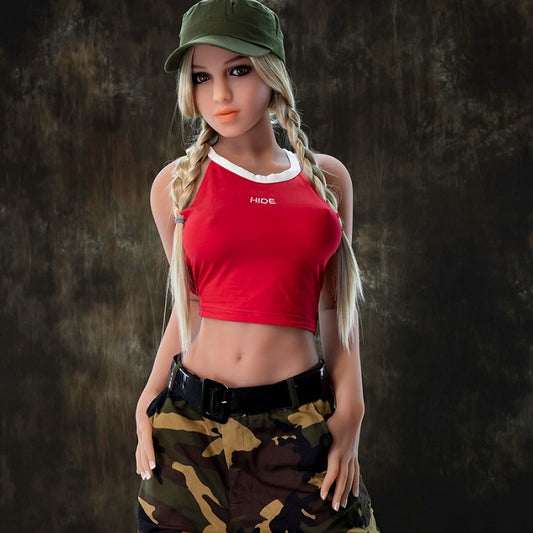 Rita - 166cm Femme soldat sexy Echelle 1:1 30kg poupée sexuelle une brune