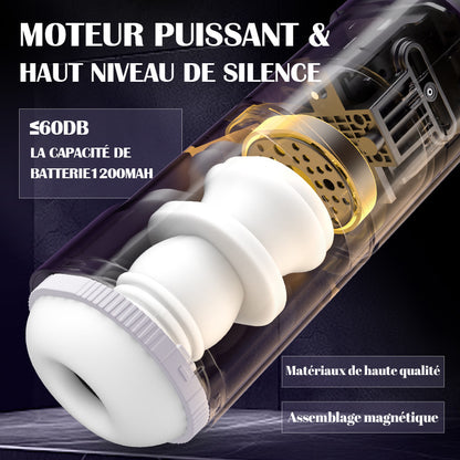 【Livraison gratuite sous 7 jours】Masturbateur 7 Modes électrique Trois étapes de textures