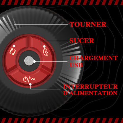 Cyclone Thruster Vibrateurs péniens avec vibration rotative et fonction d'aspirationd'aspiration