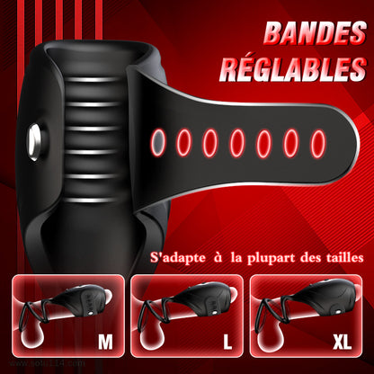 3-en-1 Glans Trainer Masturbateur cup avec anneau pénien