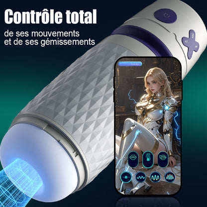 【Lubrifiant gratuit inclus】NOVA-Mécanique 3 Sucer 4 Vibration APP Contrôlé Masturbateur masculin