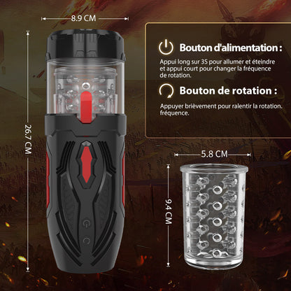 Armor 7 Va-et-vient Rotations Masturbateur Cup Visible