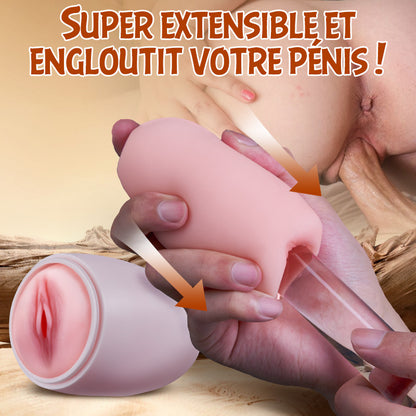 S-HANDE Simulation de vagin Masturbateur manuel portable en forme d'œuf Compagnon d'orgasme pour la maison et le voyage